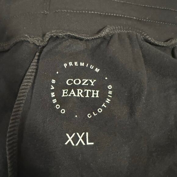 NWT Cozy Earth Men's Bamboo Stretch-Knit Pajama Pant, Black, XXL - Picture 5 of 6